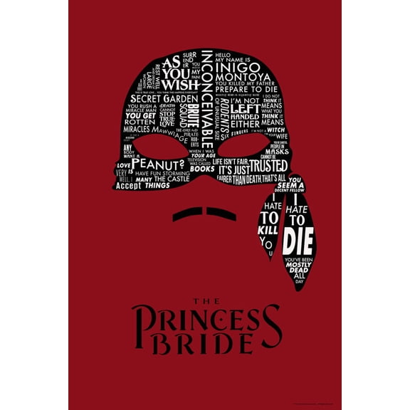 Art.com The Princess Bride Mask Art Print, 16" x 24"