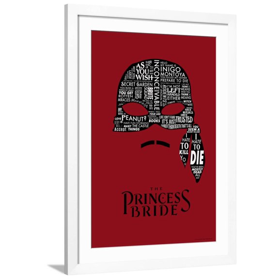 Art.com The Princess Bride Mask Art Print, White Frame Wall Art, 32" x 44"