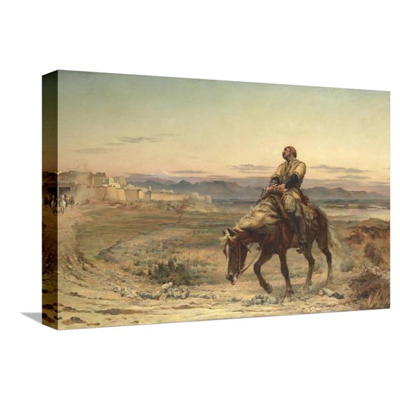 Art.com The Remnants of an Army Stretched Canvas Print Wall Art by Elizabeth Butler, 18" x 12"