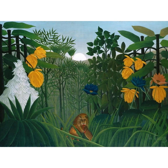 Art.com The Repast of the Lion Art Print by Henri Rousseau, 16" x 12"