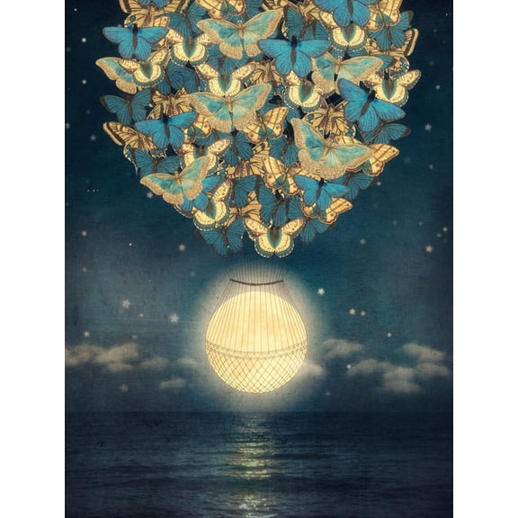 Art.com The Rising Moon Art Print by Paula Belle Flores, 12" x 16"