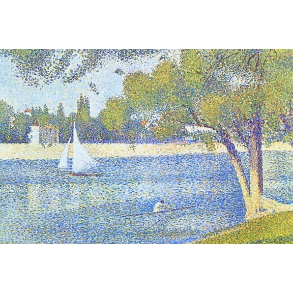 Art.com The Seine by the Island of Jatte in Spring Art Print by Georges Seurat, 18" x 12"