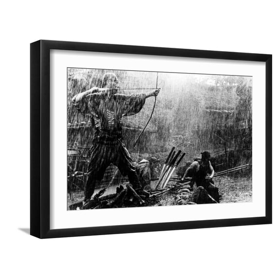 Art.com The Seven Samurai, (aka Shichinin No Samurai), Takashi Shimura, 1954 Premium Photographic Print, Black Frame Wall Art, 23" x 17"