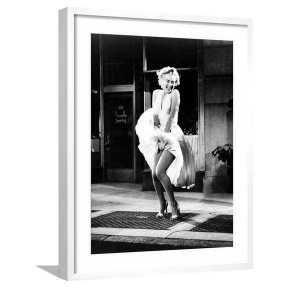 Art.com The Seven Year Itch, Marilyn Monroe, 1955 Photo, White Frame Wall Art, 23" x 29"