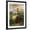 thumbnail image 1 of Art.com The Shepherdess, 1866 Giclee Print by Johann Baptist Hofner, Black Frame Wall Art, 32" x 40", 1 of 5