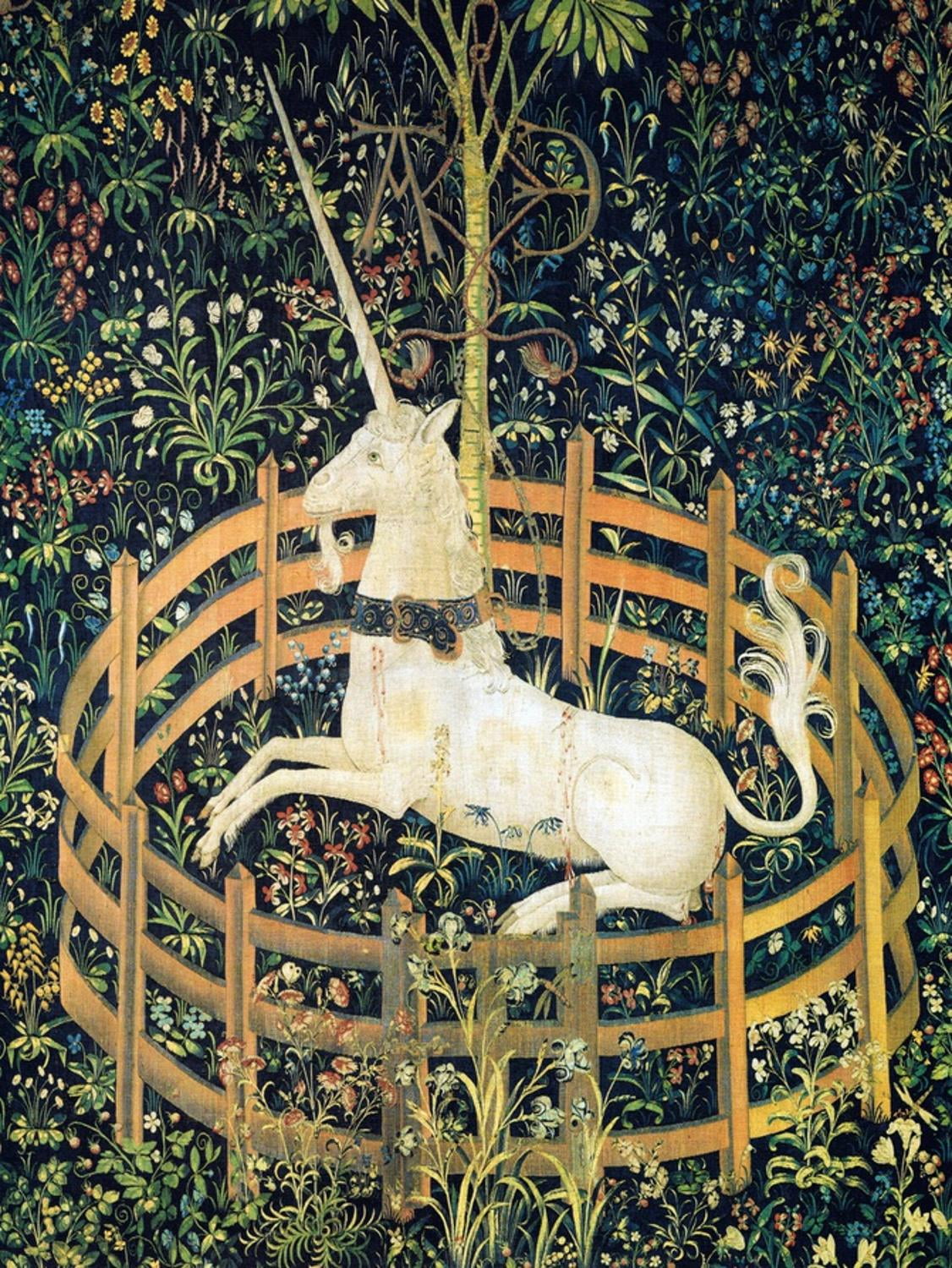 Art.com The Unicorn In Captivity (Detail) Art Print, 18" x 24"