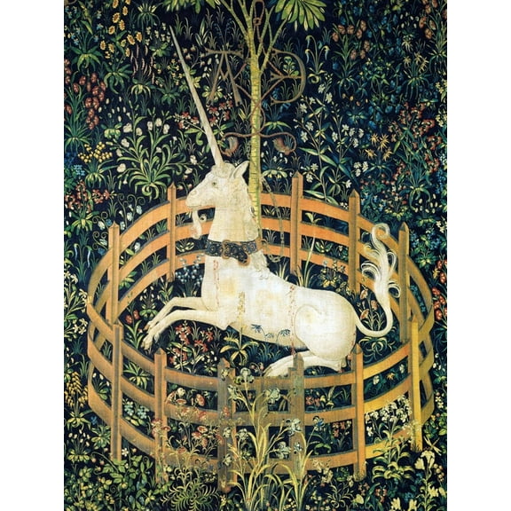 Art.com The Unicorn In Captivity (Detail) Art Print, 18" x 24"