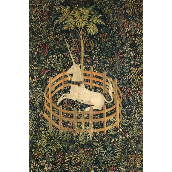 Art.com The Unicorn in Captivity Art Print, 24" x 36"