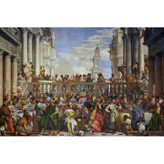 Art.com The Wedding at Cana (Post-Restoration) Giclee Print by Paolo Veronese, 18" x 12"