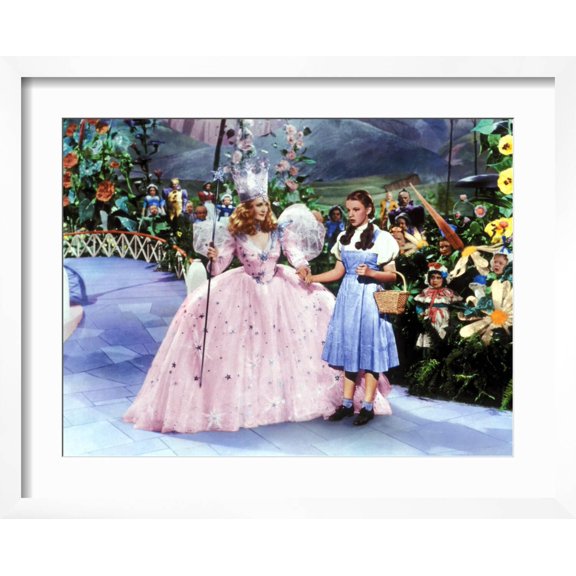 Art.com The Wizard of Oz, Billie Burke, Judy Garland, 1939 Photo, White Frame Wall Art, 21" x 17"