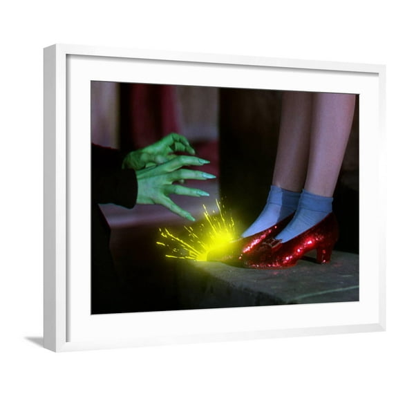 Art.com The Wizard of Oz, from Left: Margaret Hamilton, Judy Garland, 1939 Photo, White Frame Wall Art, 29" x 23"