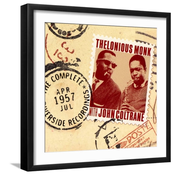 Art.com Thelonious Monk with John Coltrane - The Complete 1957 Riverside Recordings Art Print, Black Frame Wall Art, 21" x 21"