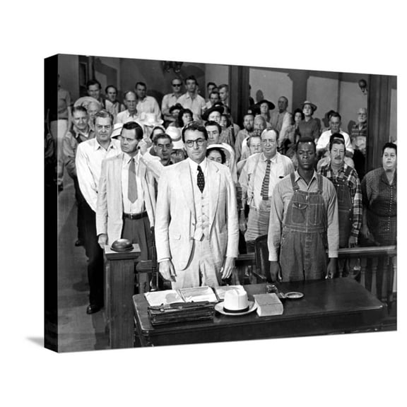 Art.com To Kill a Mockingbird, Gregory Peck, Brock Peters, 1962 Stretched Canvas Print Wall Art, 24" x 18"