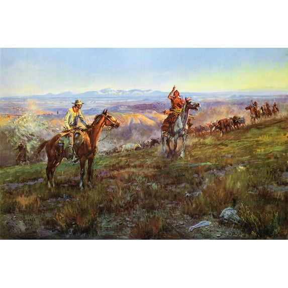 Art.com Toll Collectors Art Print by Charles Marion Russell, 18" x 12"