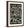 thumbnail image 1 of Art.com Toronto Metro Stations Vintage RetroMetro Travel Art Print, Brown Frame Wall Art, 17" x 23", 1 of 5