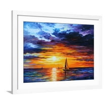 Art.com Touch of Horizon Art Print by Leonid Afremov, White Frame Wall Art, 40" x 32"