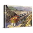 thumbnail image 1 of Art.com Train of the Santa Fe Railroad Drawn by a Diesel- Electric Locomotive Stretched Canvas Print Wall Art, 16" x 12", 1 of 4