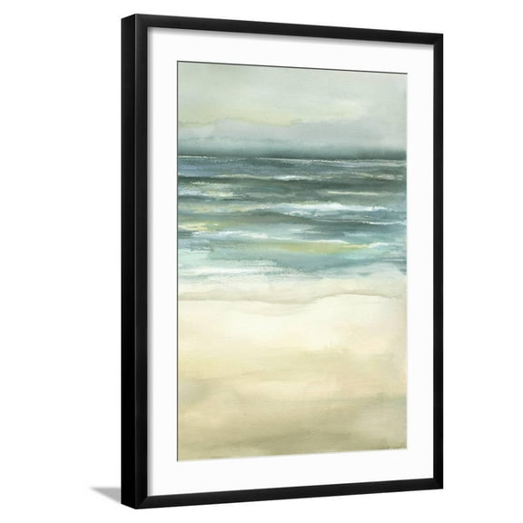 Art.com Tranquil Sea III Art Print by Jennifer Goldberger, Black Frame Wall Art, 21" x 29"