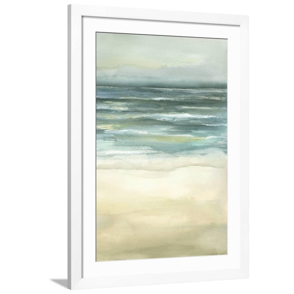 Art.com Tranquil Sea III Art Print by Jennifer Goldberger, White Frame Wall Art, 32" x 44"