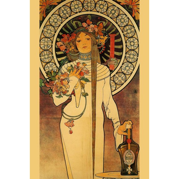 Art.com Trappistine Liquors Art Print by Alphonse Mucha, 12" x 18"