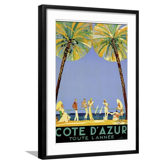 Art.com Travel 0192 Giclee Print by Vintage Lavoie, Black Frame Wall Art, 21" x 29"