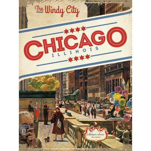 Art.com Travel Poster - Chicago Giclee Print by The Saturday Evening Post, 24" x 32"