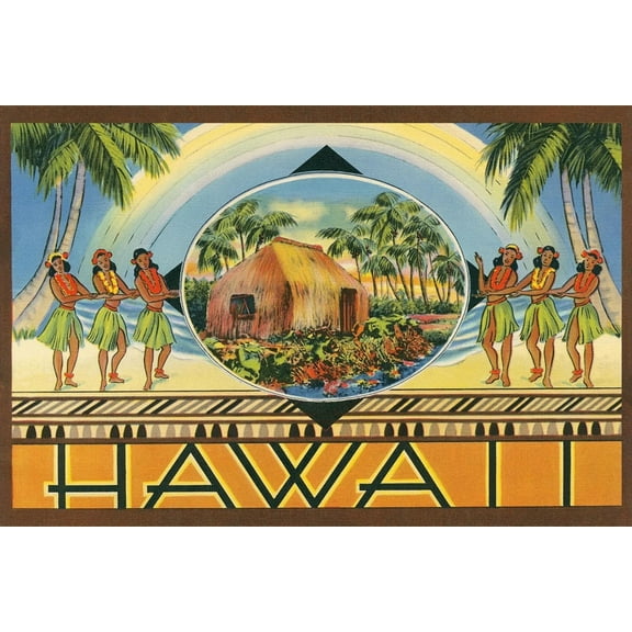 Art.com Travel Poster for Hawaii Art Print, 18" x 12"