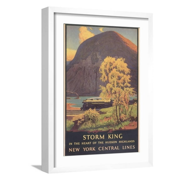 Art.com Travel Poster for Hudson Highlands Art Print, White Frame Wall Art, 17" x 23"