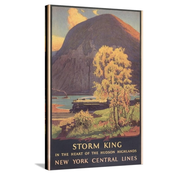 Art.com Travel Poster for Hudson Highlands Stretched Canvas Print Wall Art, 24" x 36"