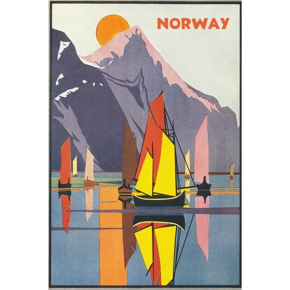 Art.com Travel Poster for Norway Art Print, 12" x 18"