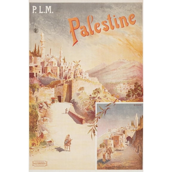 Art.com Travel Poster for Palestine Art Print, 12" x 18"