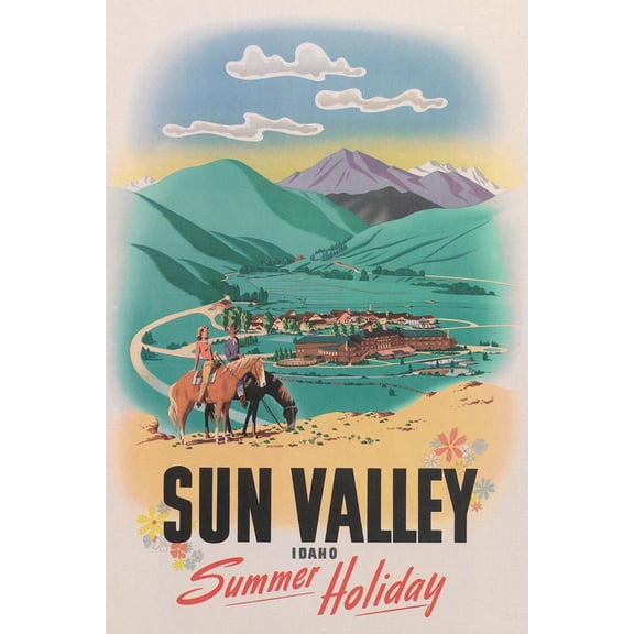 Art.com Travel Poster for Sun Valley Art Print, 12" x 18"