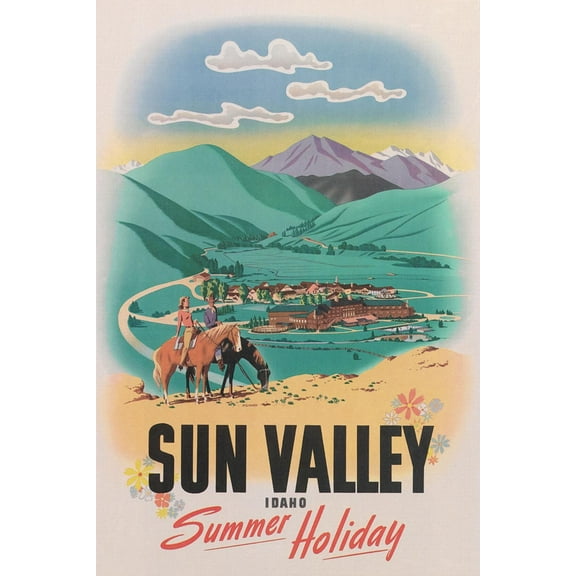 Art.com Travel Poster for Sun Valley Art Print, 24" x 36"