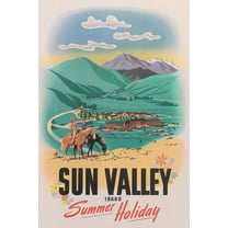 Art.com Travel Poster for Sun Valley Art Print, 24" x 36"