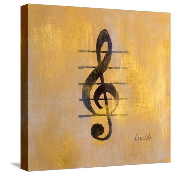 Art.com Treble Clef Stretched Canvas Print Wall Art by Lanie Loreth, 16" x 16"