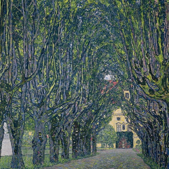 Art.com Tree-Lined Road Leading to the Manor House at Kammer, Upper Austria, 1912 Giclee Print by Gustav Klimt, 16" x 16"