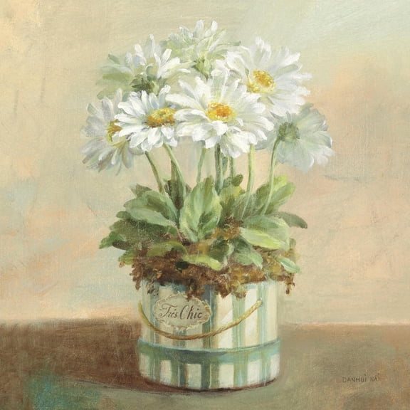 Art.com Tres Chic Daisies Art Print by Danhui Nai, 30" x 30"
