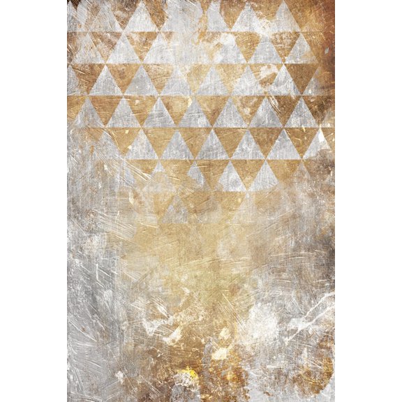 Art.com Triangular Takeover Gold Art Print by Jace Grey, 24" x 36"