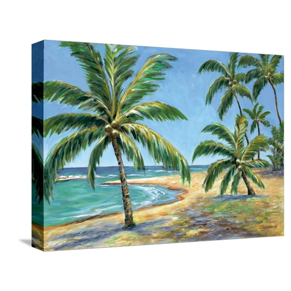 Art.com Tropical Beach - Mini Stretched Canvas Print Wall Art by Todd Williams, 16" x 12"