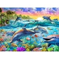 thumbnail image 1 of Art.com Tropical Dolphins Art Print by Adrian Chesterman, 32" x 24", 1 of 4