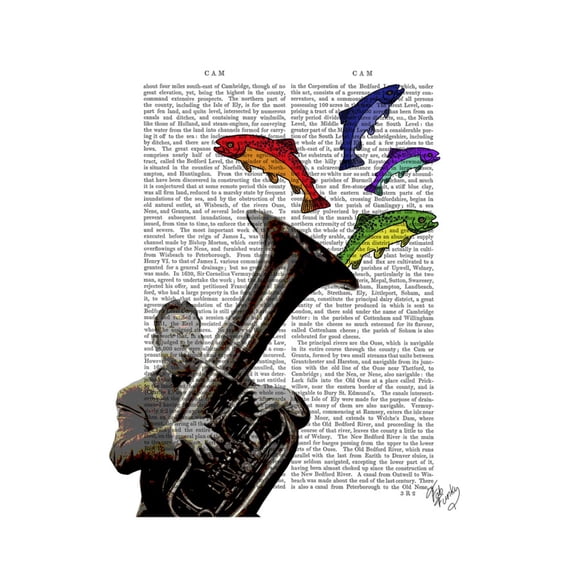 Art.com Tuba and Fish Art Print by Fab Funky, 12" x 16"