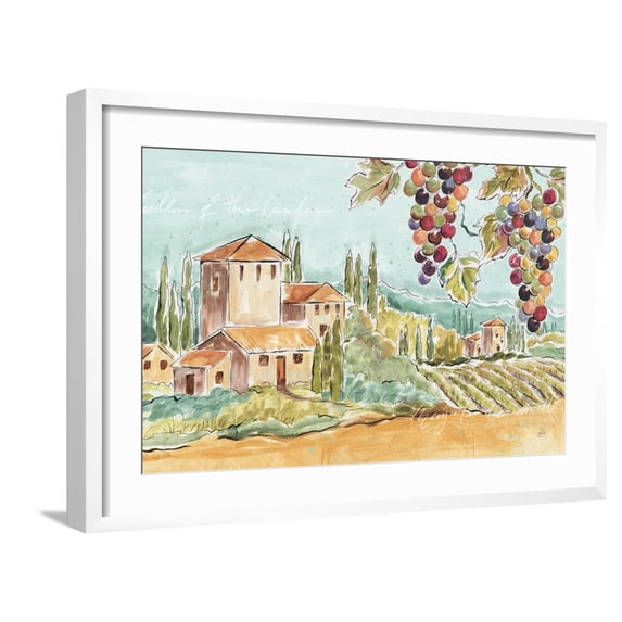 Art.com Tuscan Breeze I No Poppies Art Print by Daphne Brissonnet, White Frame Wall Art, 29" x 21"
