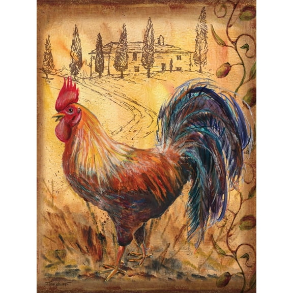 Art.com Tuscan Rooster II Art Print by Todd Williams, 24" x 32"