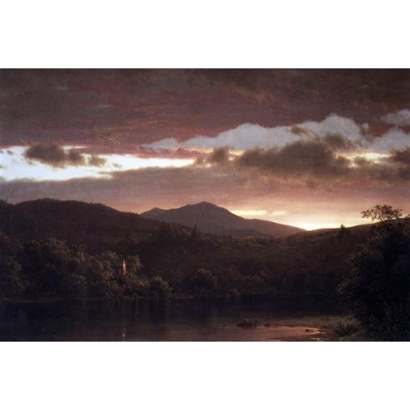 Art.com Twilight (Catskill Mountain) Art Print by Frederic Edwin Church, 18" x 12"