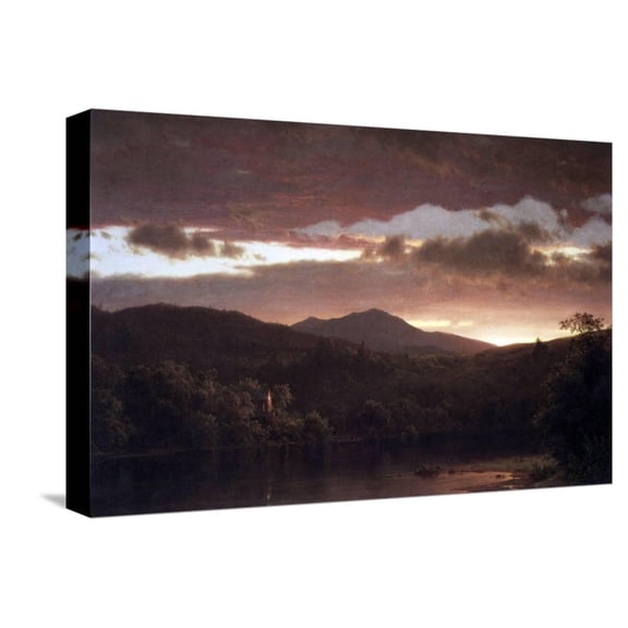Art.com Twilight (Catskill Mountain) Stretched Canvas Print Wall Art by Frederic Edwin Church, 18" x 12"