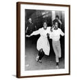 thumbnail image 1 of Art.com Two Young African Americans Girls, Screaming During Riots in Bedford-Stuyvesant Section of Brooklyn Photo, Brown Frame Wall Art, 23" x 29", 1 of 5