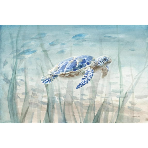 Art.com Undersea Turtle Art Print by Danhui Nai, 24" x 16"
