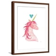 thumbnail image 1 of Art.com Unicorn Magic I Heart Art Print by Melissa Averinos, Brown Frame Wall Art, 23" x 29", 1 of 5