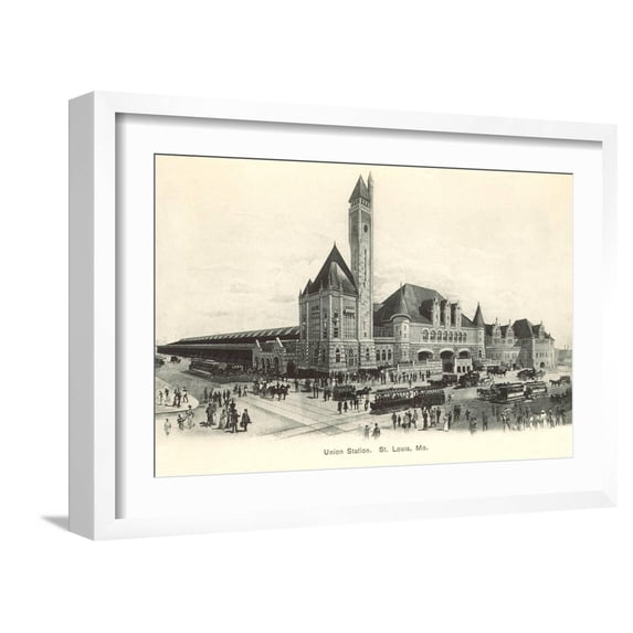 Art.com Union Station, St. Louis, Missouri Art Print, White Frame Wall Art, 23" x 17"
