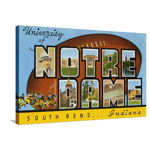 Art.com University of Notre Dame, South Bend, Indiana Stretched Canvas Print Wall Art, 36" x 24"